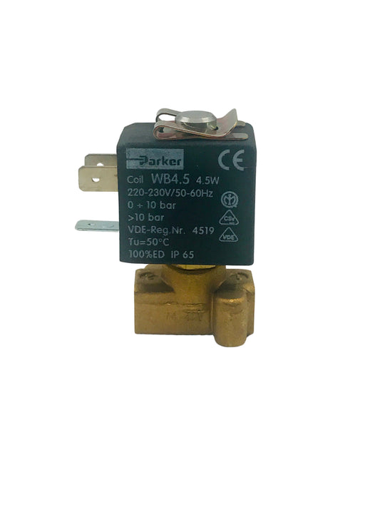 Solenoid - Parker 2-Way Valve, 1/8" VITON seal, Small base, 6W 240V 50/60Hz