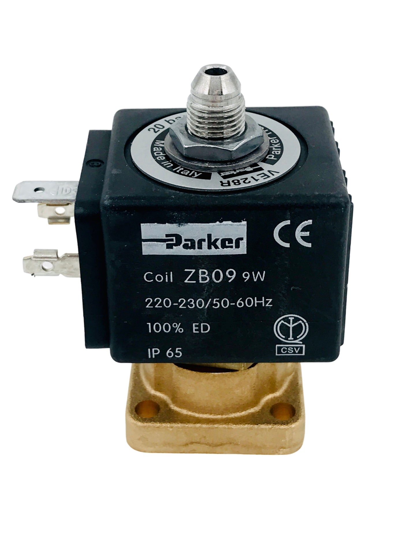 Solenoid - Parker, Flat base solenoid, 3-way 1/8" 230v, 50/60Hz