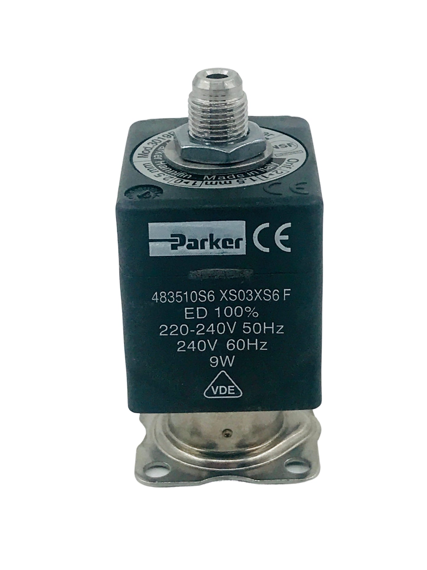 Solenoid - Parker, 3-way, Flange Mount, 9W, 240V, 50/60Hz